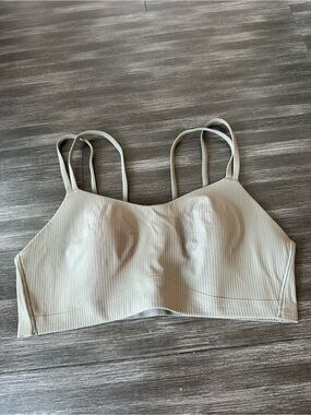 Lululemon Beige Ribbed Bralette Top
